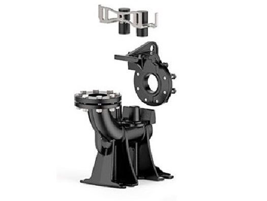 Комплект вертикальных опорных колен фекальных насосов VXC4 MC4 /80 (DN100) в Симферополе 